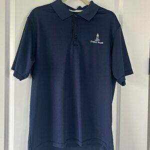 Men's Adidas ClimaLite Navy Blue Cobble Beach Polo Size L NWOT